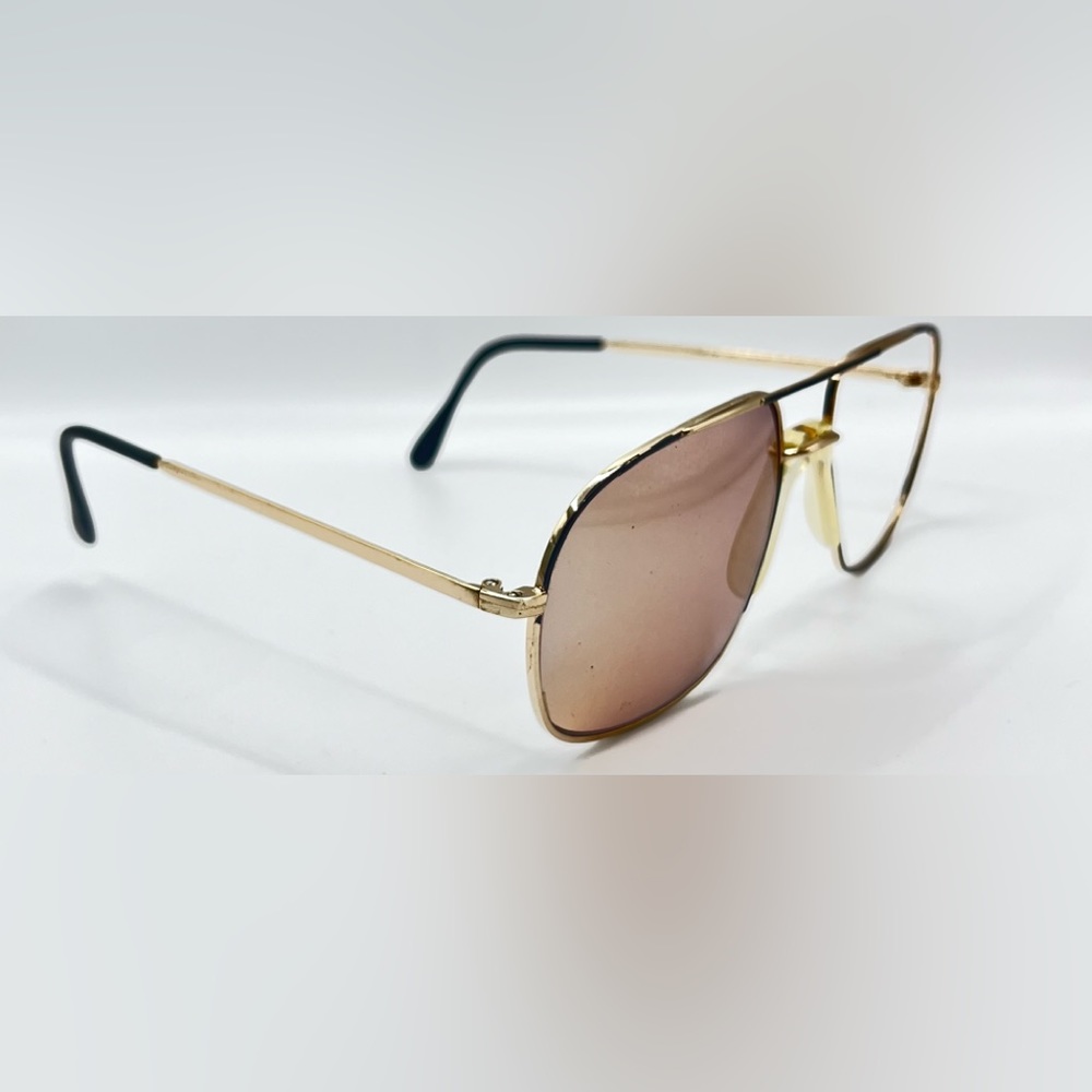 Vintage Cottet 2402 Black Gold Pilot Sunglasses Frames Only